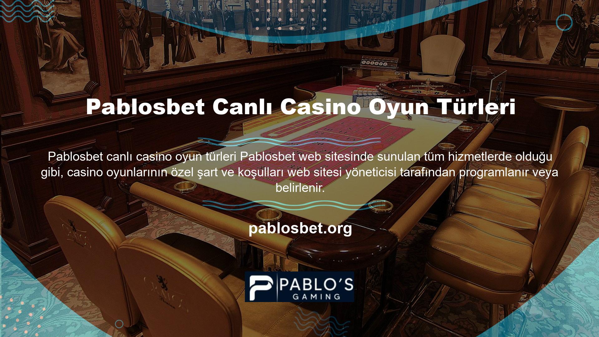 Bu şartların yerine getirilmemesi durumunda Site Yöneticileri, Pablosbet canlı casino oyun türlerinin yasa dışı gelir elde ettiğini tespit etmeleri halinde Üye'nin hesabını dondurabilir, Üye'nin hesabını sonlandırabilir ve gelirlerini azaltabilir